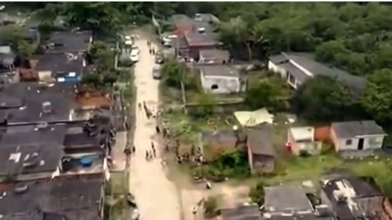 Imagem aérea do Complexo do Salgueiro, no Rio de Janeiro