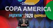 Anuncio realizado em 2019, de que a Copa América seria sediada na Argentina e Colômbia - Getty Images