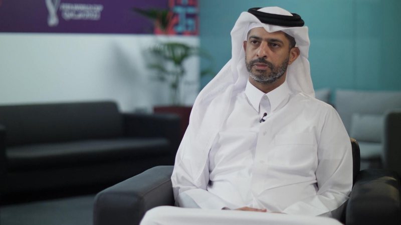 Nasser Al Khater, responsável pela organização da Copa do Mundo do Qatar - Reprodução/YouTube/SkyNews