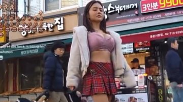 A influencer Cheng Wing Yee na Coreia do Sul - Reprodução/Vídeo