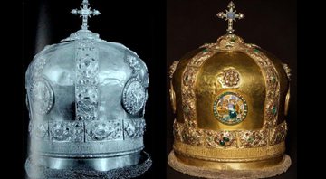 Fotografias de antiga coroa encontrada no Museu - Divulgação/Museu Histórico do Estado de Moscou