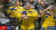 Cosmonautas que chegaram na ISS - Divulgação/YouTube/Roscosmos