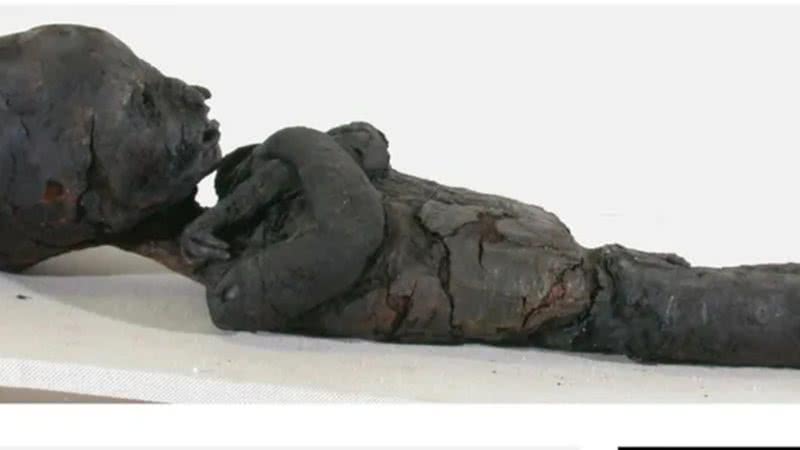 Múmia de criança estudada por cientistas - Divulgação / Stephanie Panzer et.al