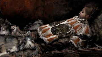 Representação artística do enterro - Divulgação/Tom Bjorklund