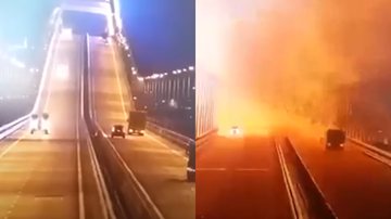 Explosão de ponte na Crimeia - Reprodução/Vídeo/Youtube