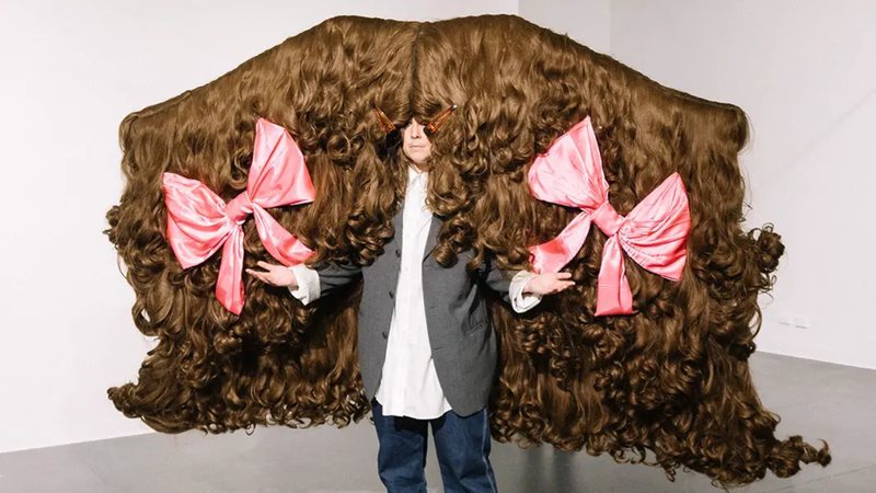 A peruca de Dani Reynolds - Divulgação/ Guinness World Records