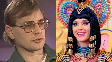 Montagem mostrando fotografia de Jeffrey Dahmer e trecho de videoclipe de Katy Perry - Divulgação/ Youtube