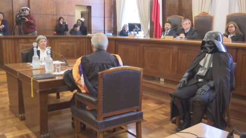 Darth Vader em tribunal no Chile - Reprodução/Vídeo