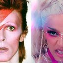 David Bowie na capa de "Aladdin Sane" e Doja Cat no clipe de "Get Into It (Yuh)" - Divulgação / Youtube/Doja Cat
