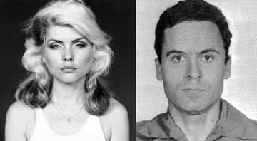 Debbie Harry (esq.) e Ted Bundy (dir.) em montagem - Wikimedia Commons / National Portrait Gallery (esq.) / Florida Department of Corrections (dir.)