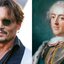 Johnny Depp e o rei Luís XV da França em pintura