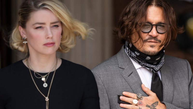 Amber Heard e Johnny Depp em montagem - Getty Images