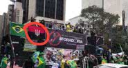 Imagem mostra a bandeira rubro-negra de grupo neonazista - Divulgação