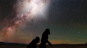 Imagem ilustrativa da Láctea na presença de nossos ancestrais - Divulgação/NASA