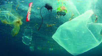 Imagem meramente ilustrativa de lixo no mar - Divulgação/Marinha do Brasil