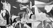 Fotografia mostrando "Guernica", de Picasso, obra que a tapeçaria imitava - Divulgação / Manuel Galrinho