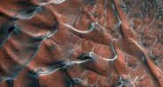Fotografia de dunas congeladas marcianas - Divulgação/ NASA