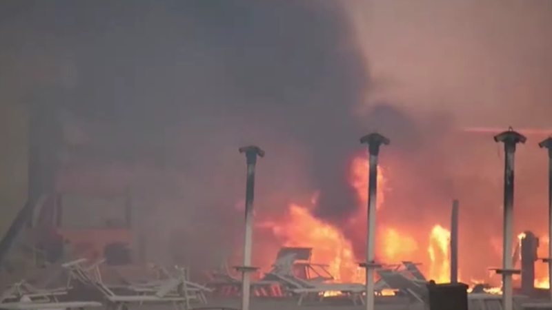 Foco de incêndio na Sicília - Divulgação/vídeo/Youtube/El Mundo