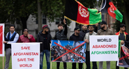 No Reino Unido, manifestantes pedem auxílio ao povo afegão - Getty Images