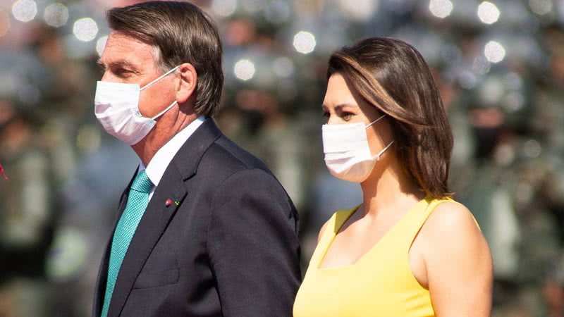 Fotografia de Michelle e Jair Bolsonaro nos Estados Unidos - Getty Images