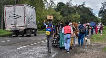 Migrantes venezuelanos em Bogotá - Getty Images