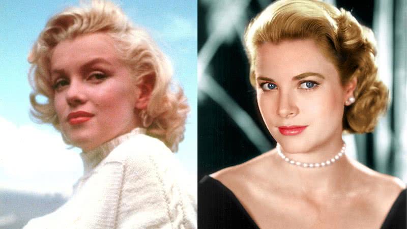 Marilyn Monroe (à esquerda) e Grace Kelly (à esquerda)