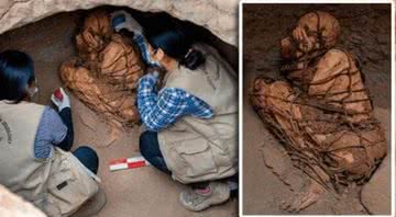 A múmia encontrada tem pelo menos 800 anos - Divulgação / Universidad Nacional Mayor de San Marcos