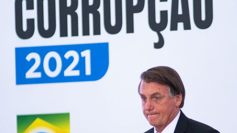 Presidente Jair Bolsonaro em evento internacional contra a corrupção