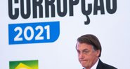 Presidente Jair Bolsonaro em evento internacional contra a corrupção - Getty Images