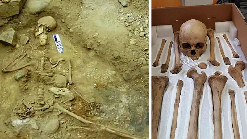 Esqueleto do pescador de 5 mil anos - Divulgação / Universidade de Southampton
