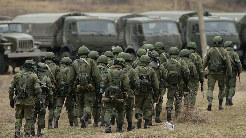 Soldados ucranianos no ano de 2014