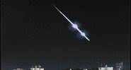 Registro do meteoro avistado sobre a costa do RS - Divulgação / Observatório Espacial Heller & Jung