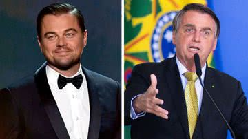 Leonardo DiCaprio e Jair Bolsonaro - Getty Images