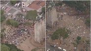 Praça Princesa Isabel antes e após operação desta quarta-feira, 11 - Divulgação / TV Globo