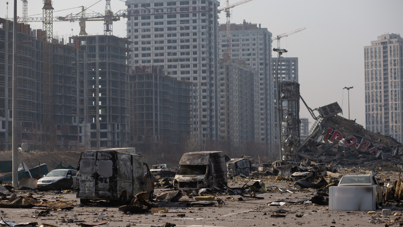 Capital ucraniana Kiev após ataques russos - Getty Images