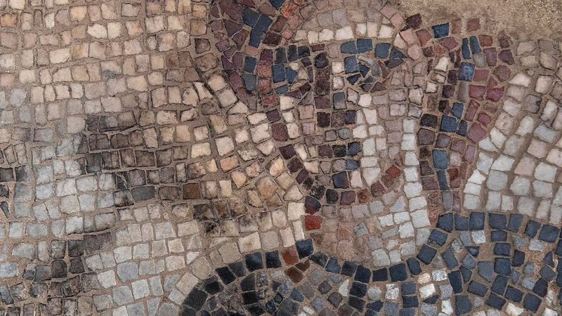 Mosaico de quase 1,6 mil anos descoberto em sinagoga - Divulgação / Jim Haberman
