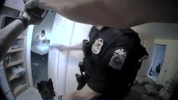 Imagens da ação policial no estado norte-americano de Ohio - Divulgação / Youtube / TheColumbusDispatch