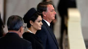 Jair e Michelle Bolsonaro durante velório de Elizabeth II - Getty Images