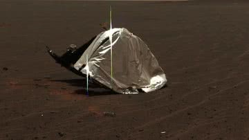 Escudo térmico e mola encontrados em Marte - Divulgação/NASA/JPL-Caltech