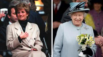 Princesa Diana e a rainha Elizabeth II - Getty Images