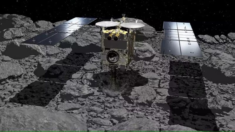 A sonda espacial Hayabusa2 em representação artística - Divulgação / JAXA