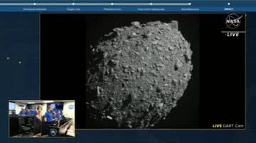 O asteroide Dimorphos pouco antes de ser destruído - Divulgação / Nasa