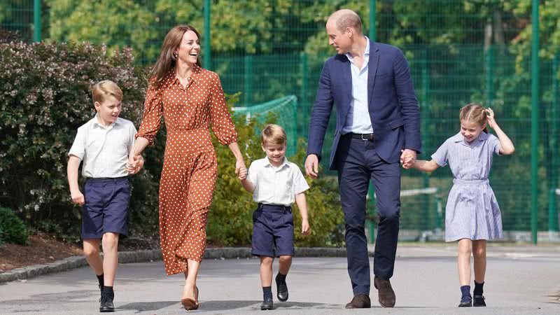 Príncipe William, Kate Middleton e seus três filhos - Getty Images