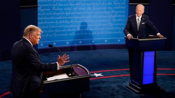 Trump e Biden em debate ocorrido em 2020 - Getty Images