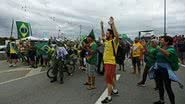Manifestantes pró-Bolsonaro em protesto realizado em Florianópolis, no último dia 31 - Getty Images