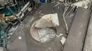 Homem caiu em tanque de alumínio - Divulgação / Polícia de St. Gallen