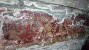 Pintura encontrada em cripta no México - Divulgação / INAH / Arquivo Técnico San Pedro Nexico