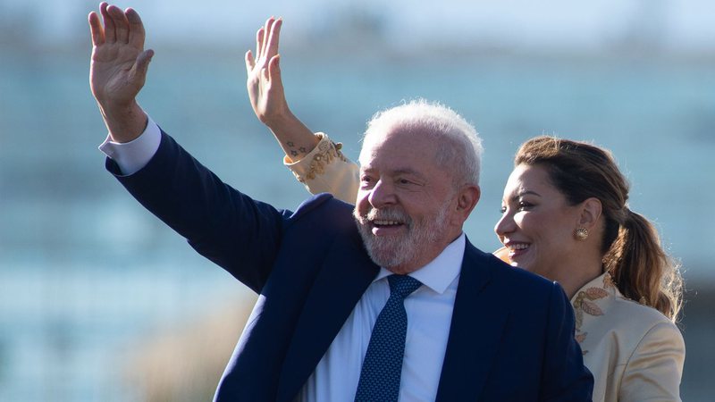 O presidente Lula junto da primeira-dama, Janja - Getty Images
