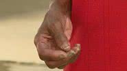 Mão de idosa que foi mantida em condições análogas à escravidão - Divulgação / vídeo / TV Globo