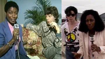 Glória Maria com os astros Mick Jagger e Michael Jackson - Divulgação / vídeo / Youtube